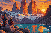 The three towers at dawn